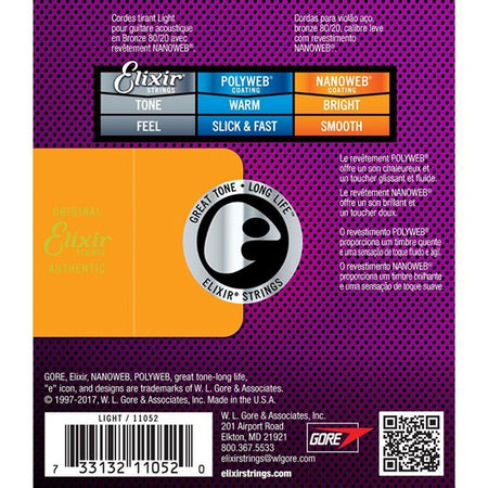 Elixir 11052 Nanoweb 80/20 Light 12-53 #11052