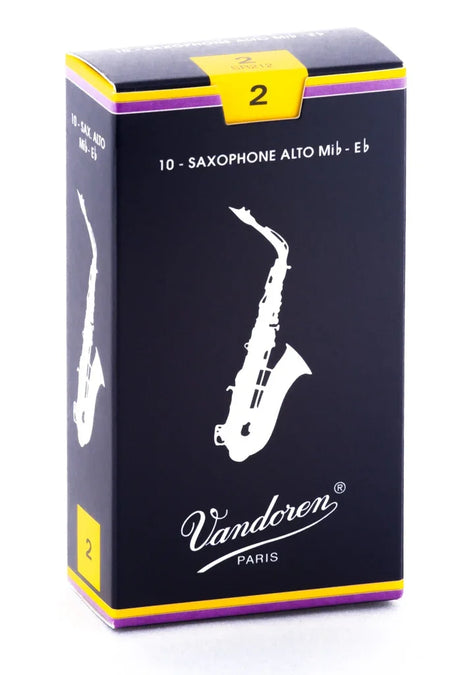 Vandoren Alto Sax Reeds Traditional Box of 10 Gr.2