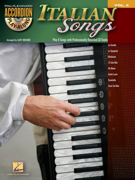ITALIAN SONGS ACCORDION PLAYALONG V5 BK/CD