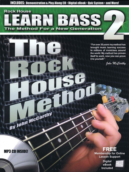ROCK HOUSE METHOD LEARN BASS 2 BK/CD