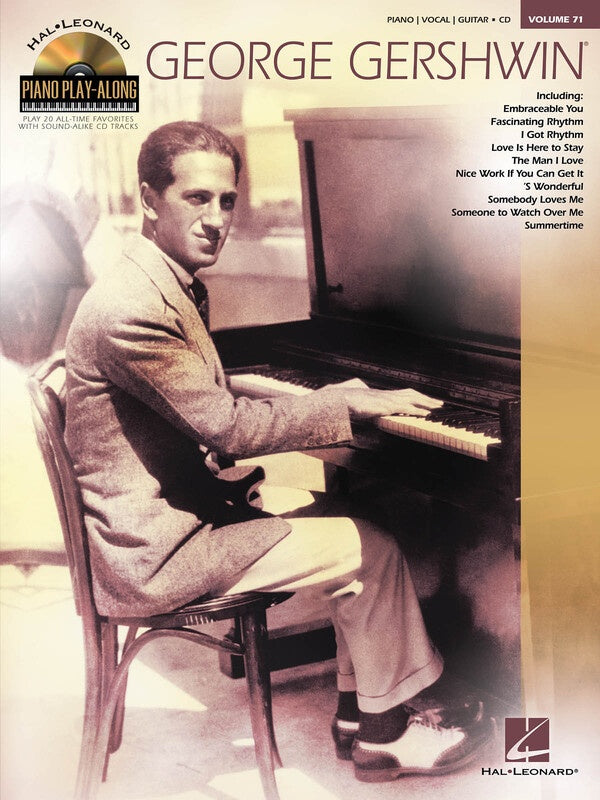 GEORGE GERSHWIN PIANO PLAY ALONG BK/CD V71