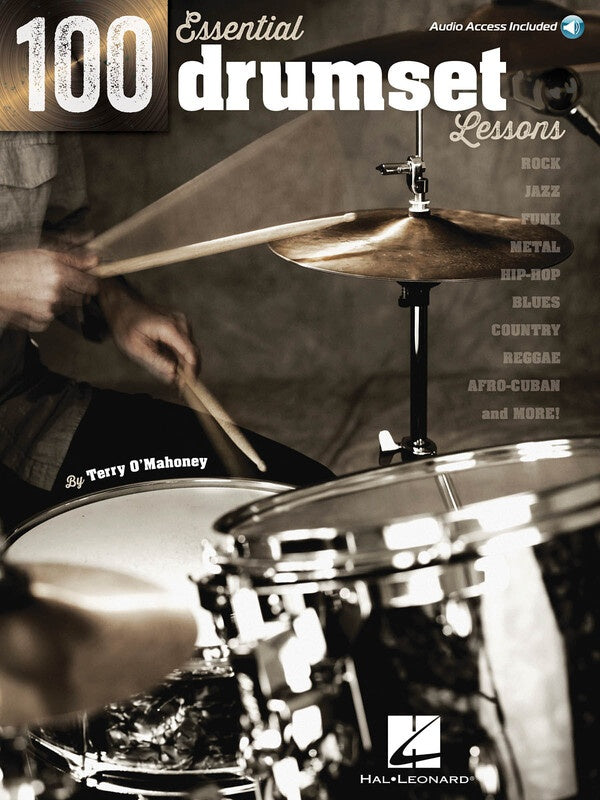 100 ESSENTIAL DRUMSET LESSONS BK/OLA