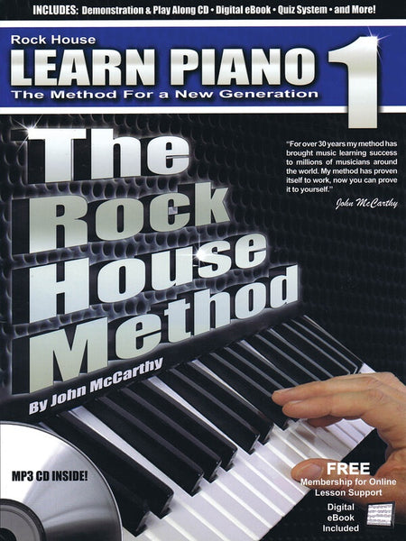 ROCK HOUSE METHOD LEARN PIANO 1 BK/CD