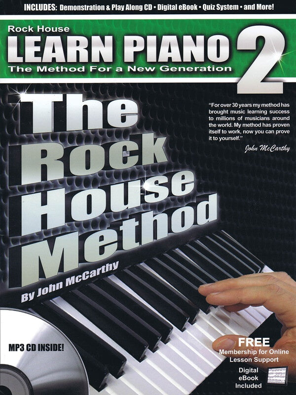 ROCK HOUSE METHOD LEARN PIANO 2 BK/CD