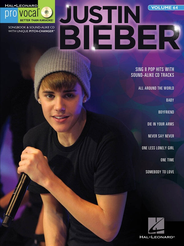 JUSTIN BIEBER PRO VOCAL MEN BK/CD V64