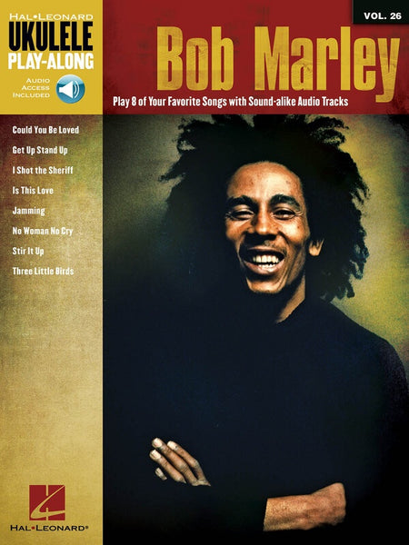 BOB MARLEY UKULELE PLAYALONG V26 BK/OLA