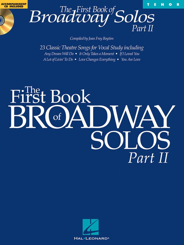 FIRST BOOK OF BROADWAY SOLOS II TENOR BK/CD