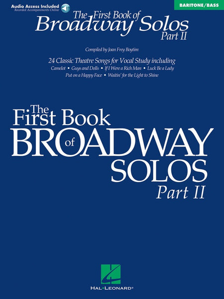 FIRST BOOK OF BROADWAY SOLOS II BAR/BASS BK/CD