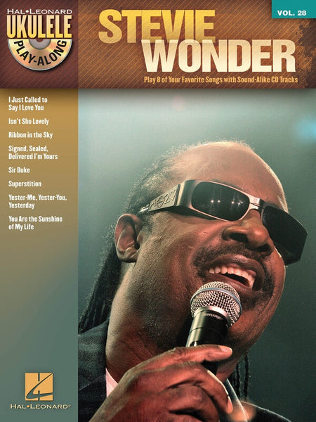 STEVIE WONDER UKULELE PLAY ALONG V28 BK/CD