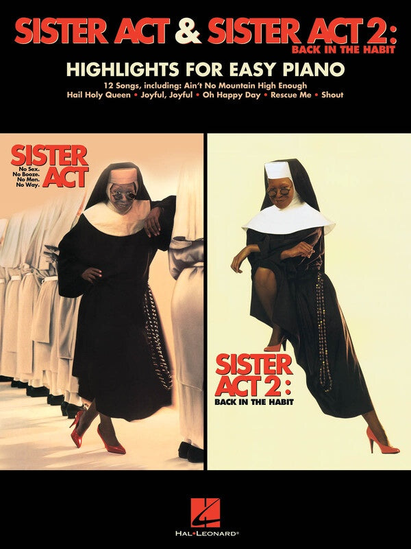 SISTER ACT 1 & 2 MOVIE SELECTIONS EASY PIANO