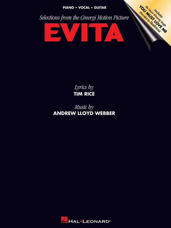 EVITA MOTION PICTURE VOCAL SELECTIONS PVG