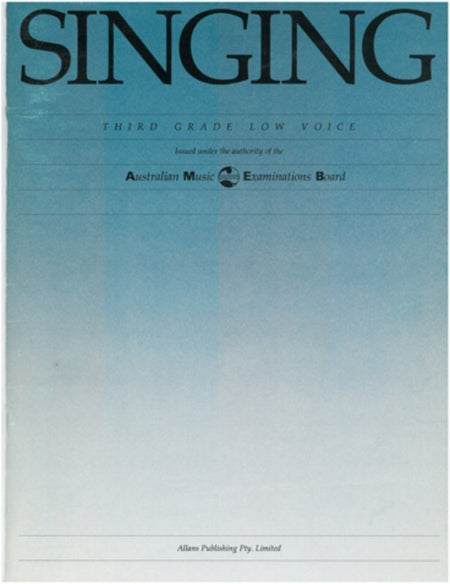 AMEB SINGING GRADE 3 LOW