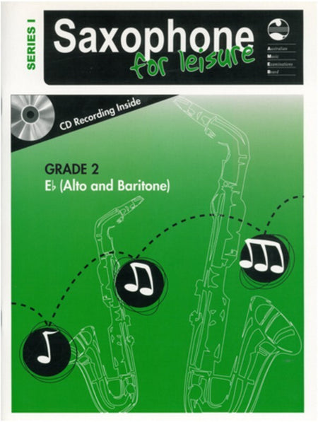 AMEB SAXOPHONE FOR LEISURE GRADE 2 E FLAT BK/CD SER 1