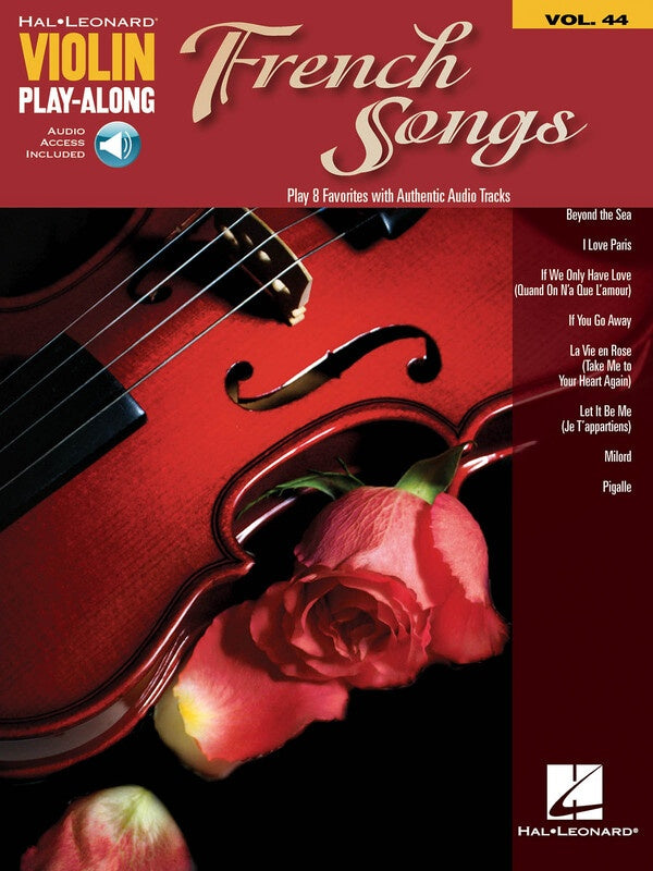 FRENCH SONGS VIOLIN PLAY ALONG V44 BK/AOL
