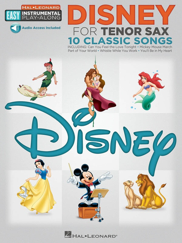 DISNEY FOR TENOR SAX EASY INSTRUMENTAL PLAYALONG BK/OLA