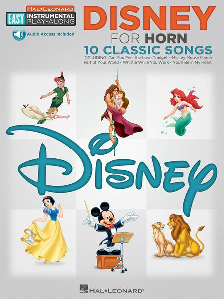 DISNEY FOR HORN EASY INSTRUMENTAL PLAYALONG BK/OLA