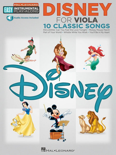 DISNEY FOR VIOLA EASY INSTRUMENTAL PLAYALONG BK/OLA