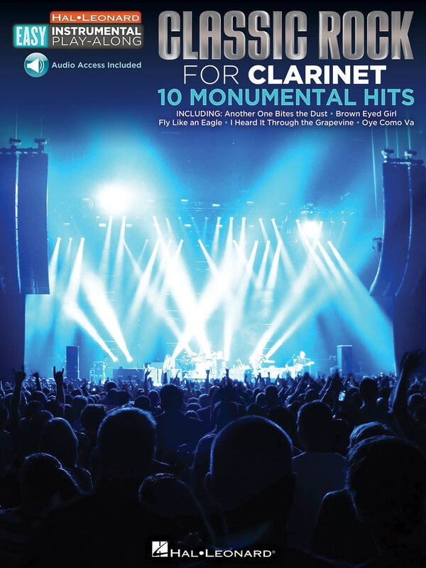 CLASSIC ROCK CLARINET EASY INSTRUMENTAL PLAYALONG BK/OLA