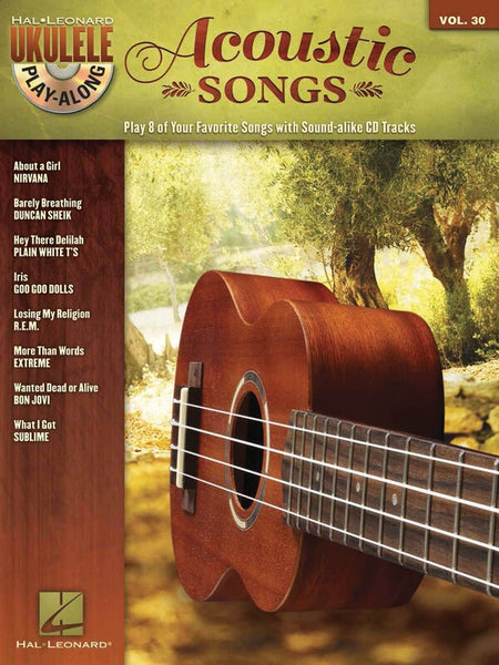 ACOUSTIC SONGS UKULELE PLAY ALONG V30 BK/CD