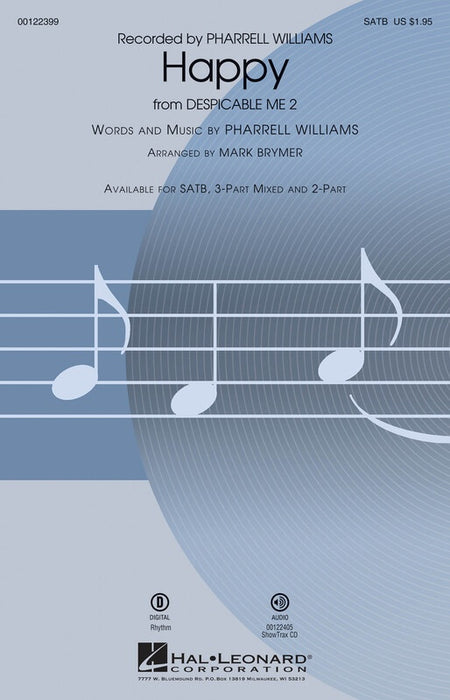 HAPPY (FROM DESPICABLE ME 2) SATB