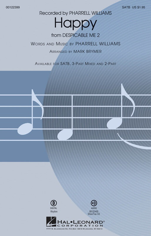 HAPPY (FROM DESPICABLE ME 2) SATB
