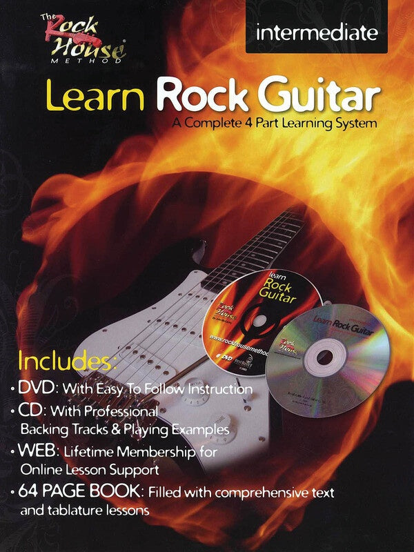 LEARN ROCK GUITAR INTERMEDIATE BK/CD/DVD