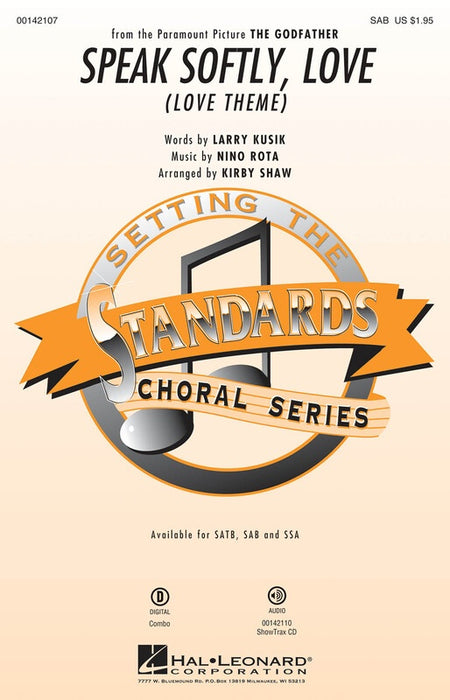 SPEAK SOFTLY LOVE SAB