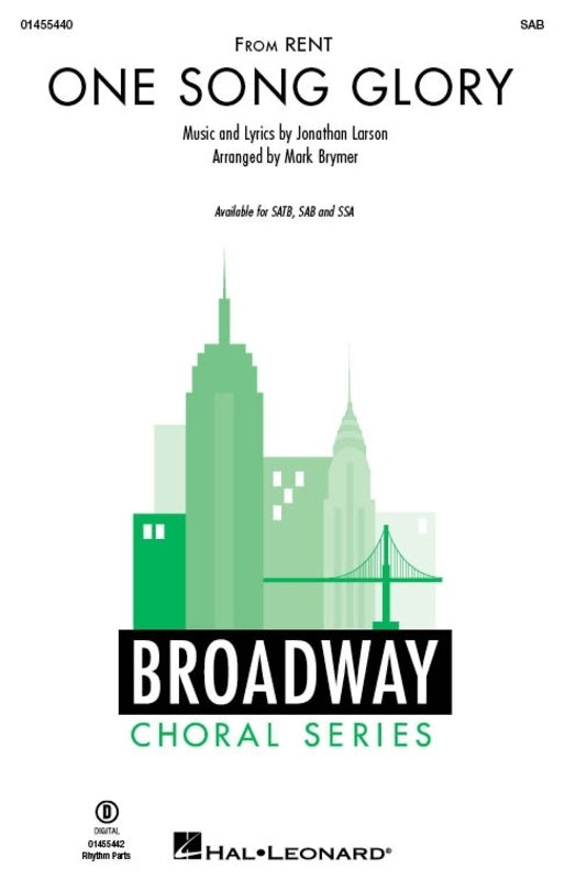 ONE SONG GLORY (FROM RENT) SAB/PIANO