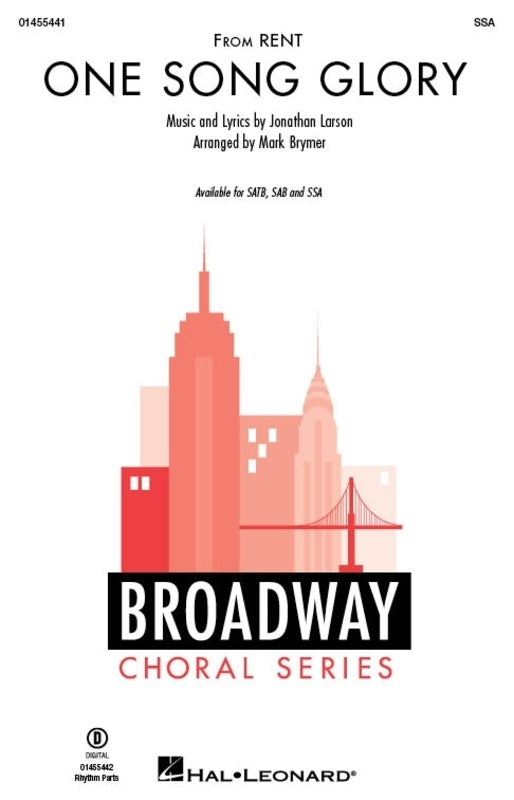 ONE SONG GLORY (FROM RENT) SSA/PIANO