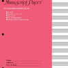 MANUSCRIPT PAPER LOOSE LEAF 48PP 12 STAVE PINK