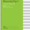 MANUSCRIPT WIREBOUND GREEN 96PP 12 STAVE