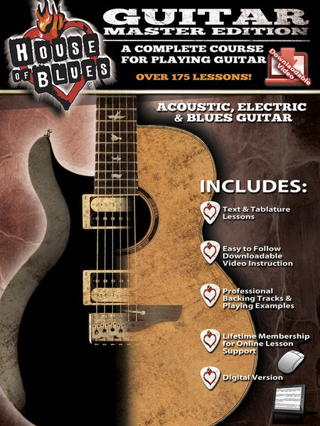 HOUSE OF BLUES GUITAR MASTER EDITION BK/OLV