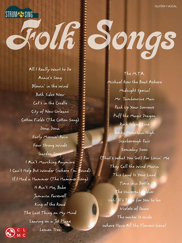 FOLK SONGS STRUM & SING GTR CHORDS LYRICS