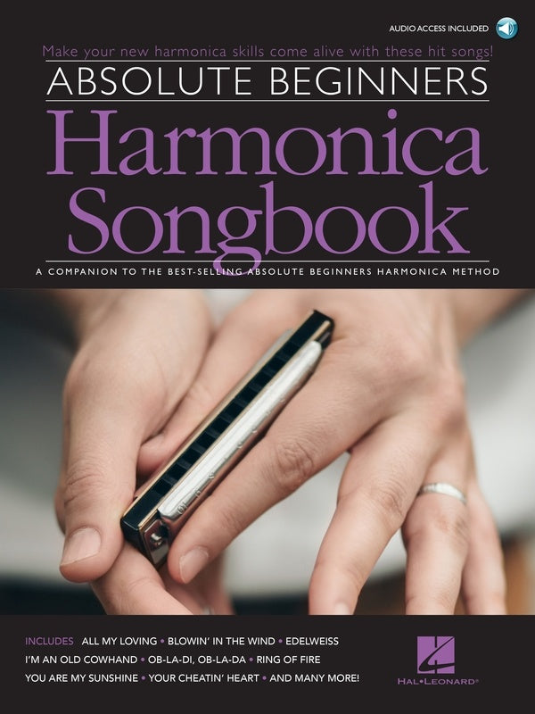 ABSOLUTE BEGINNERS HARMONICA SONGBOOK BK/OLA