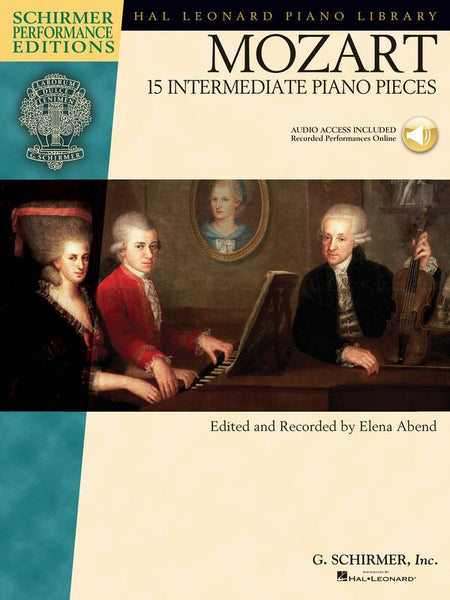 MOZART - 15 INTERMEDIATE PIANO PIECES BK/OLA SPE