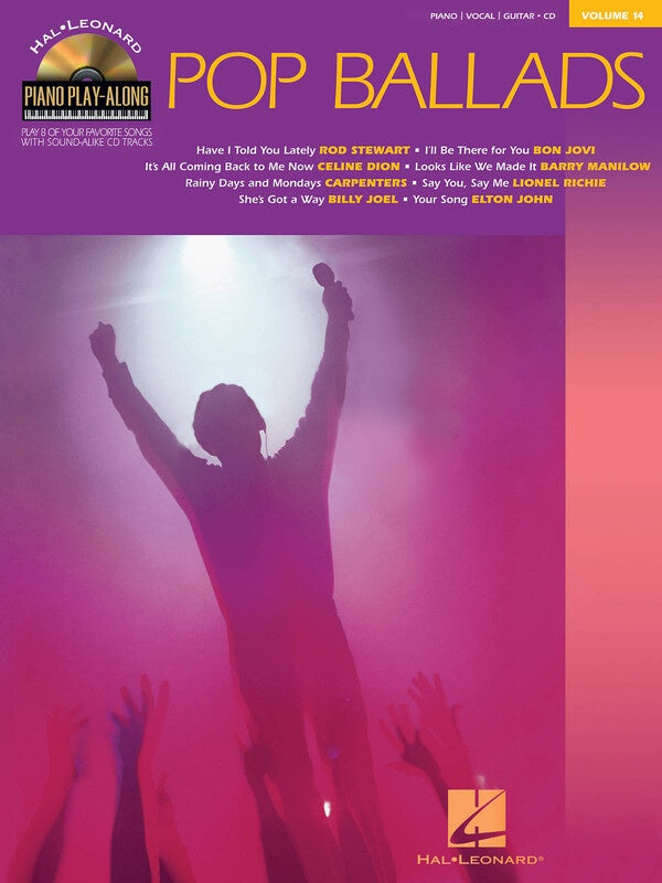 POP BALLADS PIANO PLAY ALONG VOL 14 BK/CD
