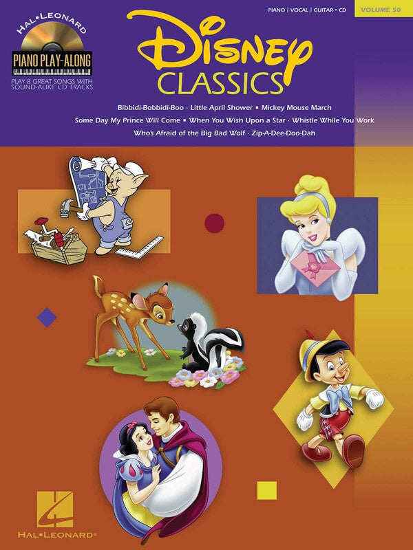 DISNEY CLASSICS PIANO PLAY ALONG V50 BK/CD