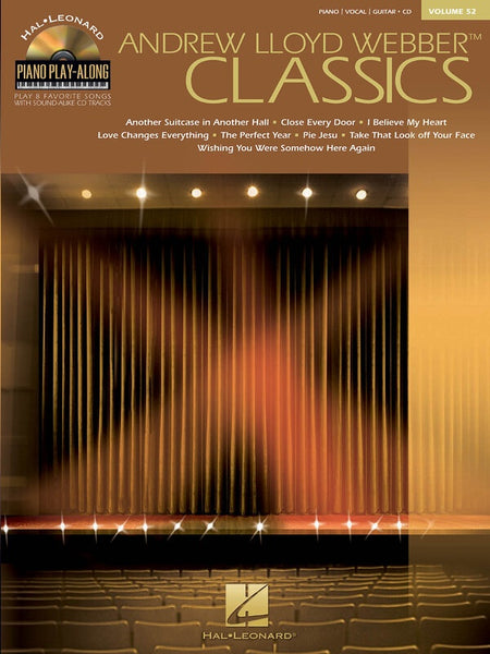 LLOYD WEBBER CLASSICS PIANO PLAY ALONG BK/CD V52