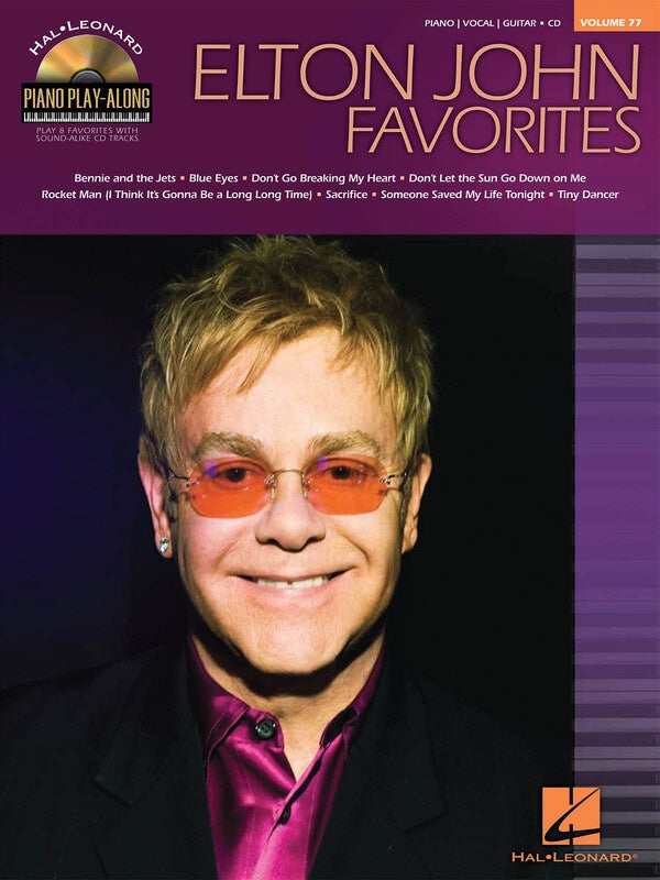 ELTON JOHN FAVORITES PIANO PLAYALONG V77 BK/CD