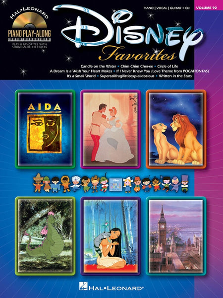 DISNEY FAVORITES PIANO PLAYALONG V92 BK/CD