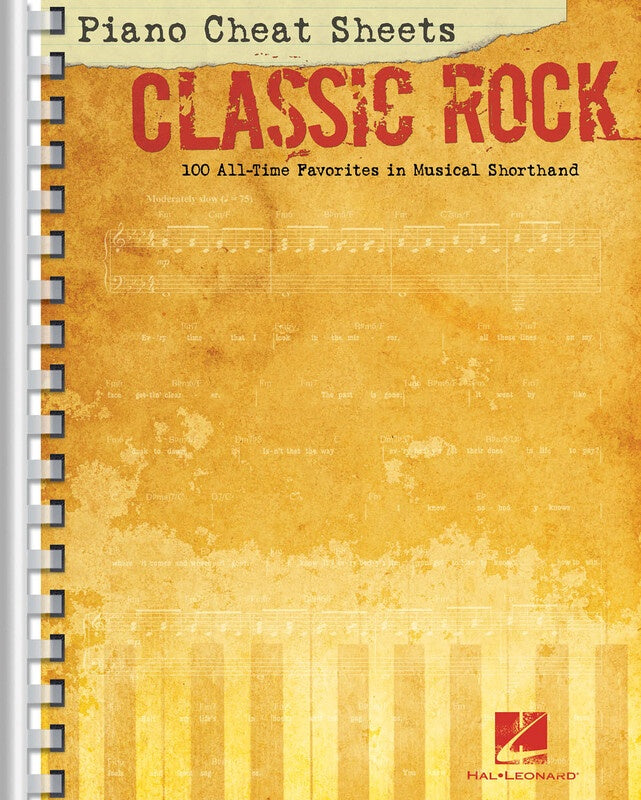 PIANO CHEAT SHEETS CLASSIC ROCK