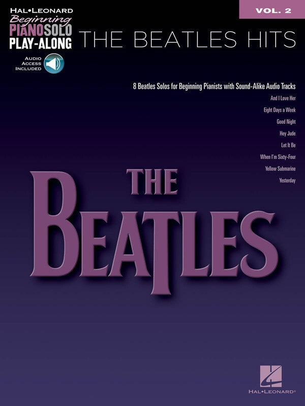 BEATLES HITS BEGINNING PIANO SOLO PLAYALONG V2 BK/OLA