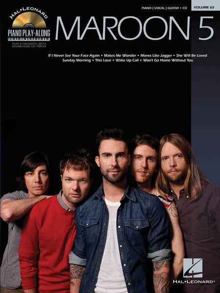MAROON 5 PIANO PLAY ALONG BK/CD V63