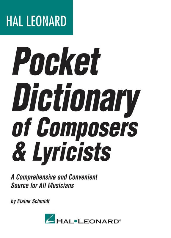 POCKET DICTIONARY OF COMPOSERS & LYRICISTS