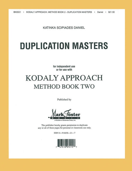 KODALY APPROACH II-TRANSPARENCIES