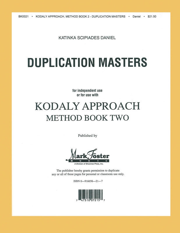 KODALY APPROACH II-TRANSPARENCIES