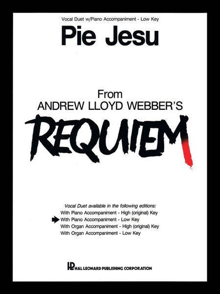 PIE JESU VOCAL DUET LOW VOICE/PIANO