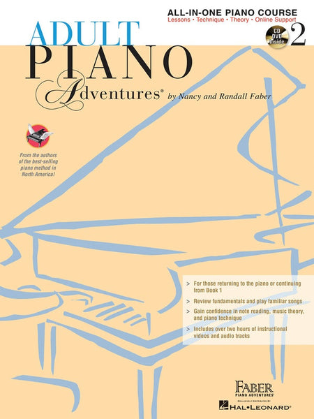 ADULT PIANO ADVENTURES ALL IN ONE BK 2 BK/2CDS