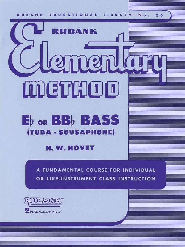 RUBANK ELEMENTARY METHOD E FLAT AND B FLAT BASS BC