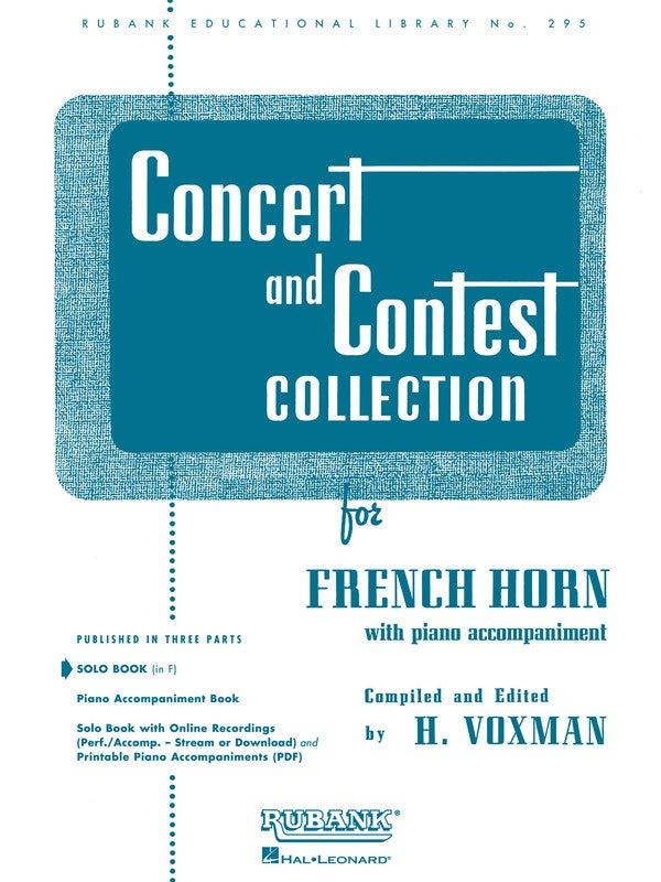 CONCERT AND CONTEST COLLECTION FRENCH HORN SOLO PART